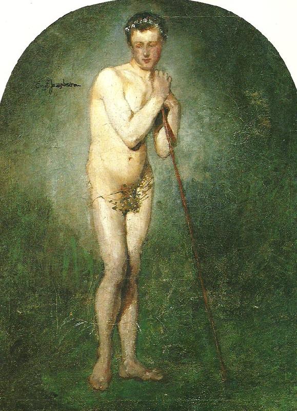 Ernst Josephson Staende naken yngling China oil painting art